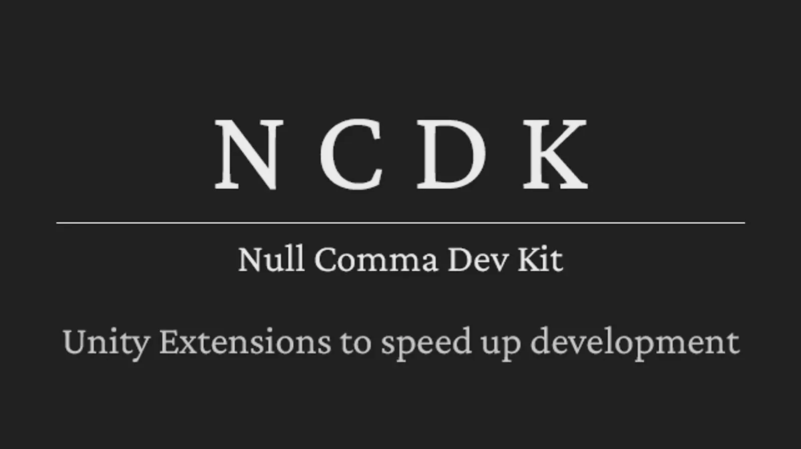 NCDK - Unity Tools & Extensions